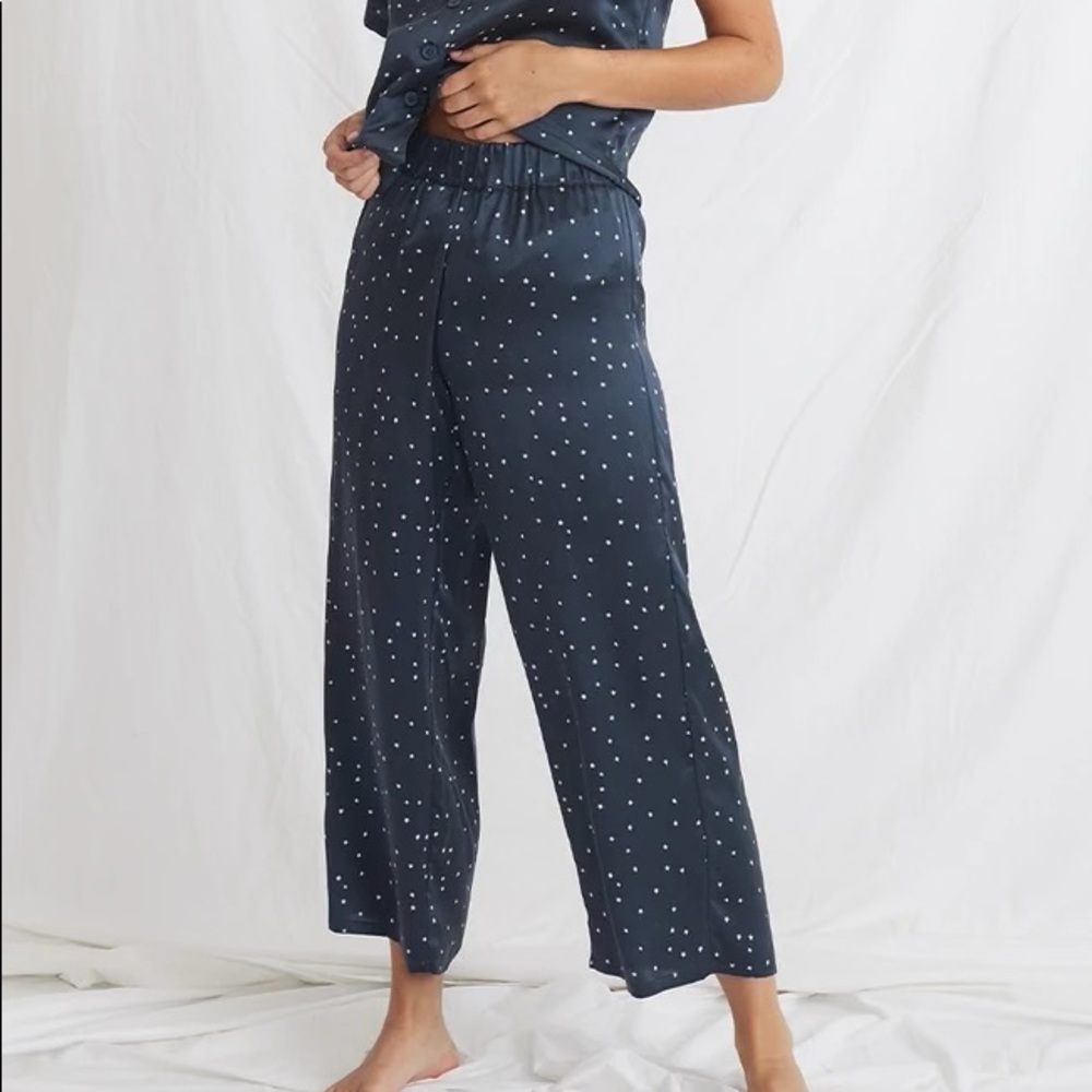 Marine Layer Washable Silk Pant in Starry Night